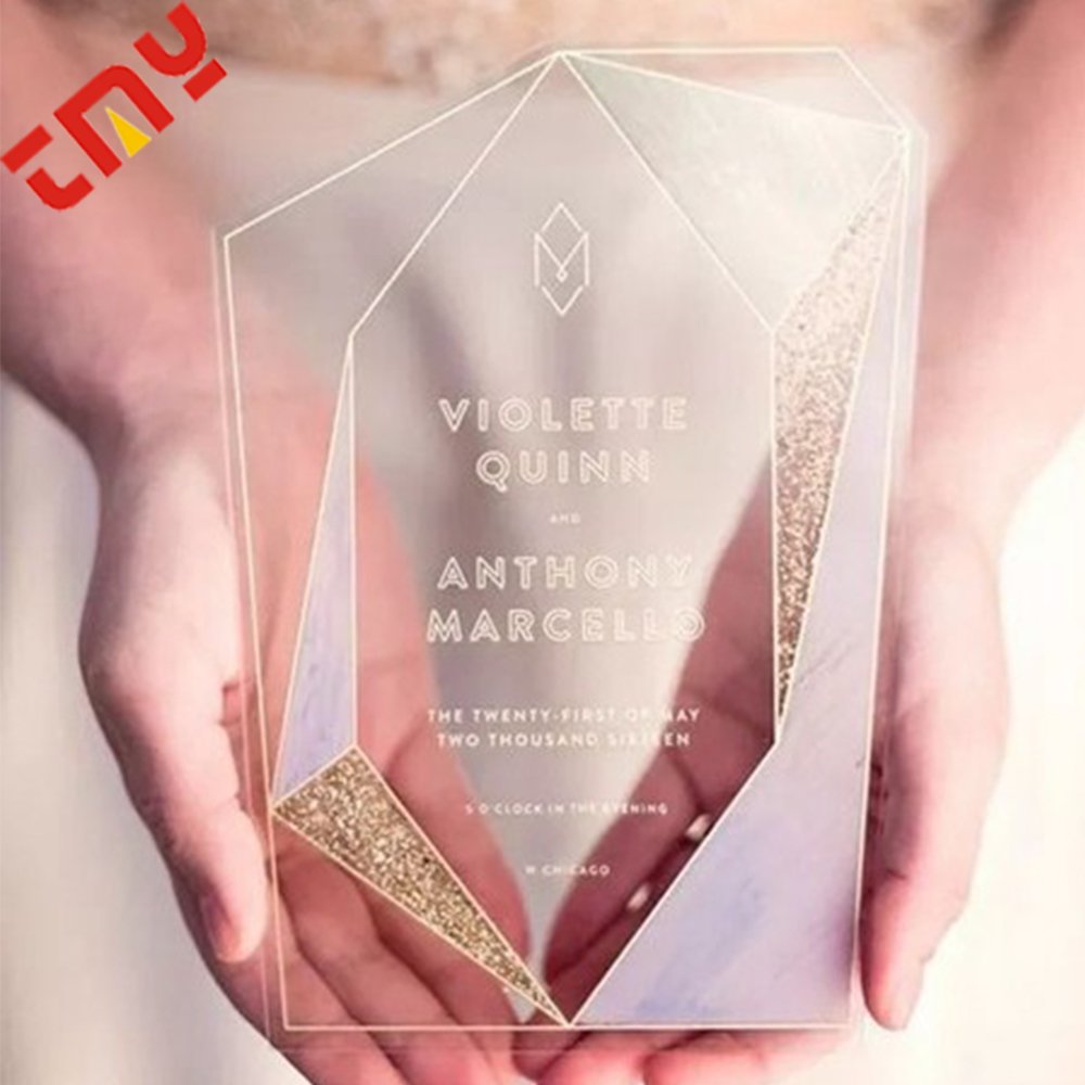 2017 Latest Luxurious Silk Wedding Invitation Name Card Designs Printing,Low Price Classic Acrylic Wedding Place Greeting Cards
