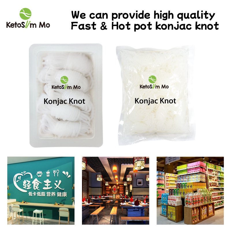 Ketoslim Mo China Certified High Quality Shirataki Noodles Low Card Spaghetti Konjac Filament Knot