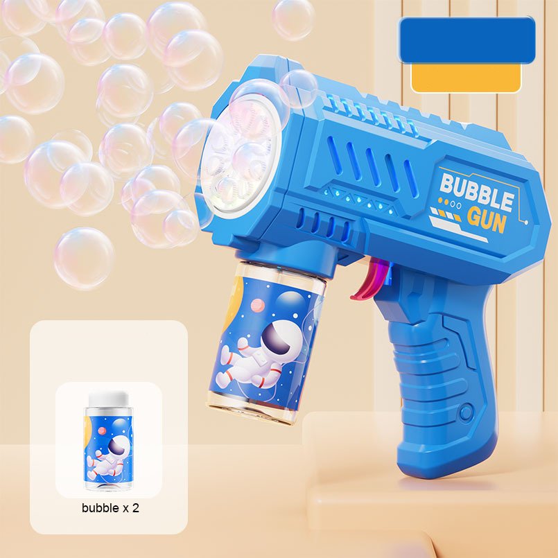OEM Wholesale Outdoor Toy Plastic Electric Automatic Blowing Bubble Light Up Blower Blaster Bubbles Toys Kids Bubble Gun