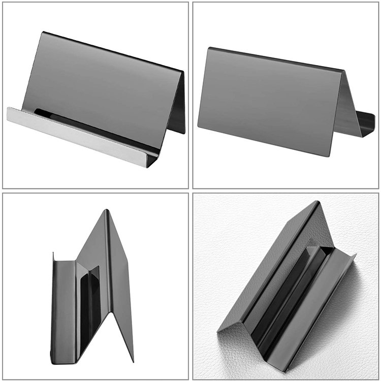 Custom Stainless Steel Metal Standing Holder for Business Card