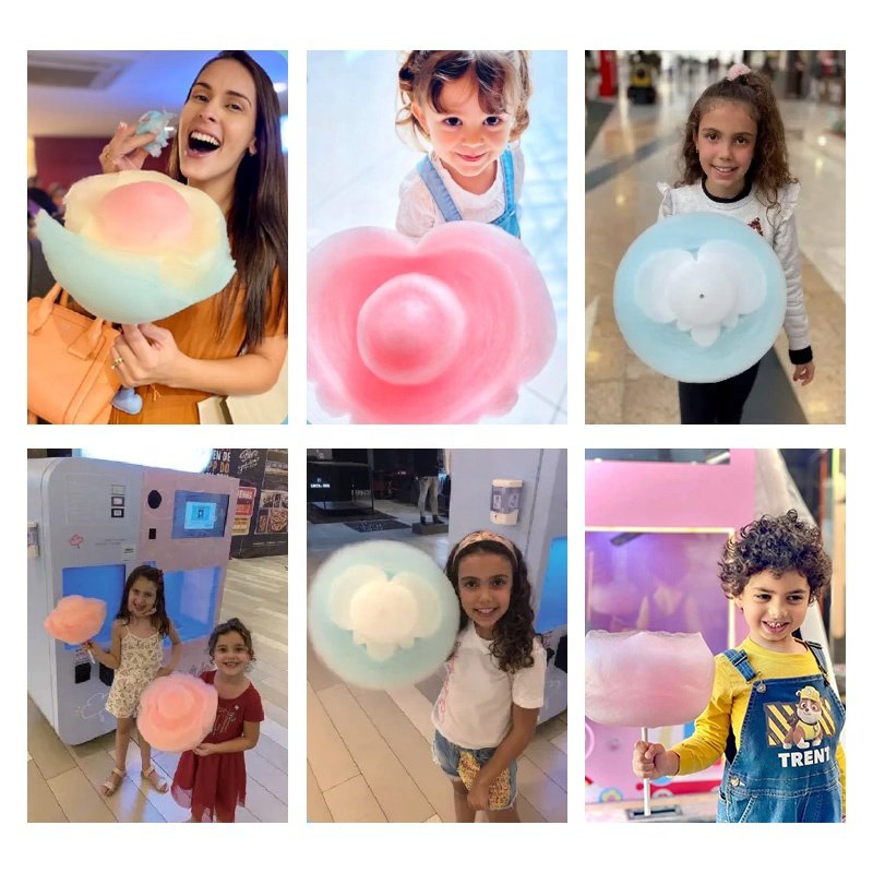 Factory Direct Fully Automatic Sweet Sugar Cotton Candy Vending Machine For Business