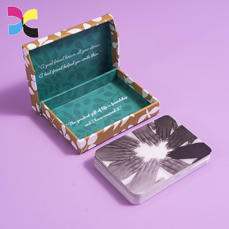Friendship Playing cards Printing Cardboard Flap Box Learning card Game Custom Printed