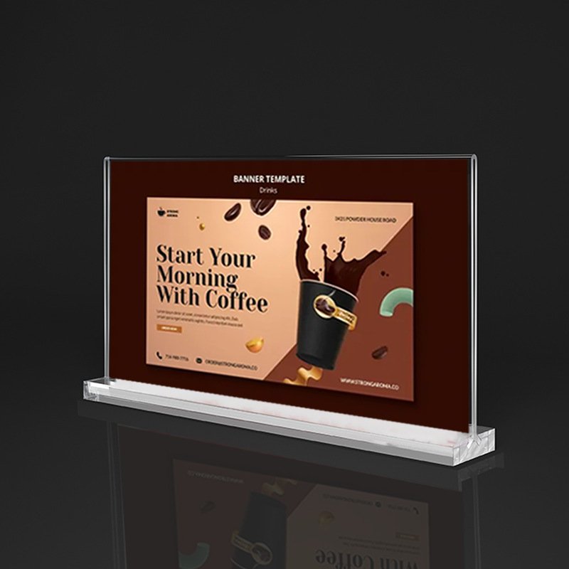 Wholesale Acrylic Place Card A4 A5 Desktop Billboard Wine Board Table Board Restaurant T Menu Stand
