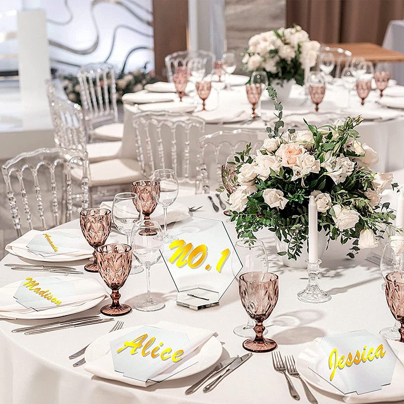 Clear Acrylic Wedding Place Cards Table Place Card Acrylic Signs For Wedding Blank Plate Seating Chart Card