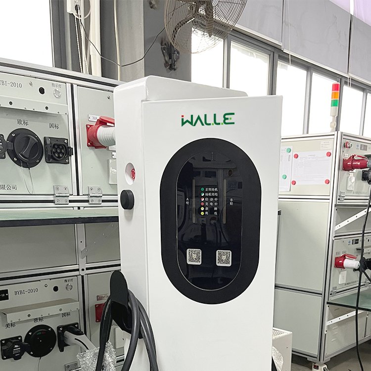 Electric Vehicle Commercial Charging Station EV Charging Pile 3Phase Floor Mount Type 2 32A Dual 22KW EV Charger With RFID Card