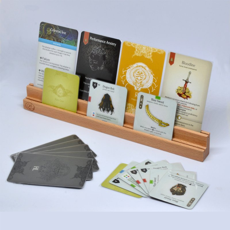 35cm Board Game Wooden Card Rack