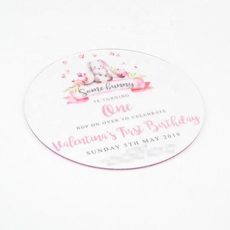 White writing printed clear acrylic wedding invitation menu place cards