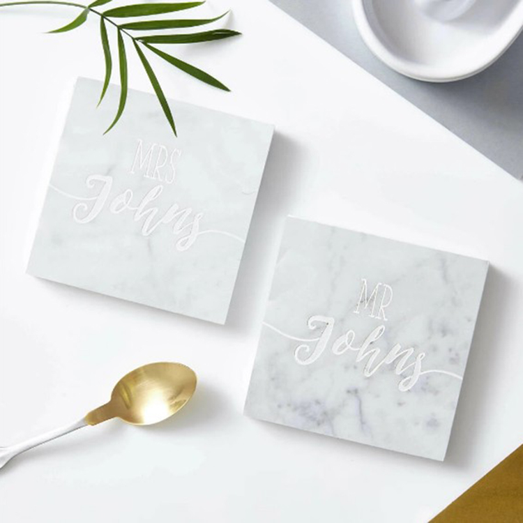 Marble Acrylic Wedding Place Cards Personalized Dining Seating Chart Place Cards for Birthday Parties