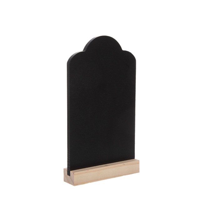 Desktop Chalkboard with Wooden Base Double-Sided Black Matte Board Acrylic Bar Menu Sign Holder Desk Wooden Message Blackboard