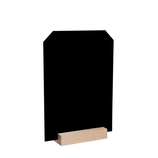 Desktop Chalkboard with Wooden Base Double-Sided Black Matte Board Acrylic Bar Menu Sign Holder Desk Wooden Message Blackboard