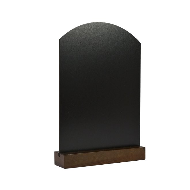 Desktop Chalkboard with Wooden Base Double-Sided Black Matte Board Acrylic Bar Menu Sign Holder Desk Wooden Message Blackboard