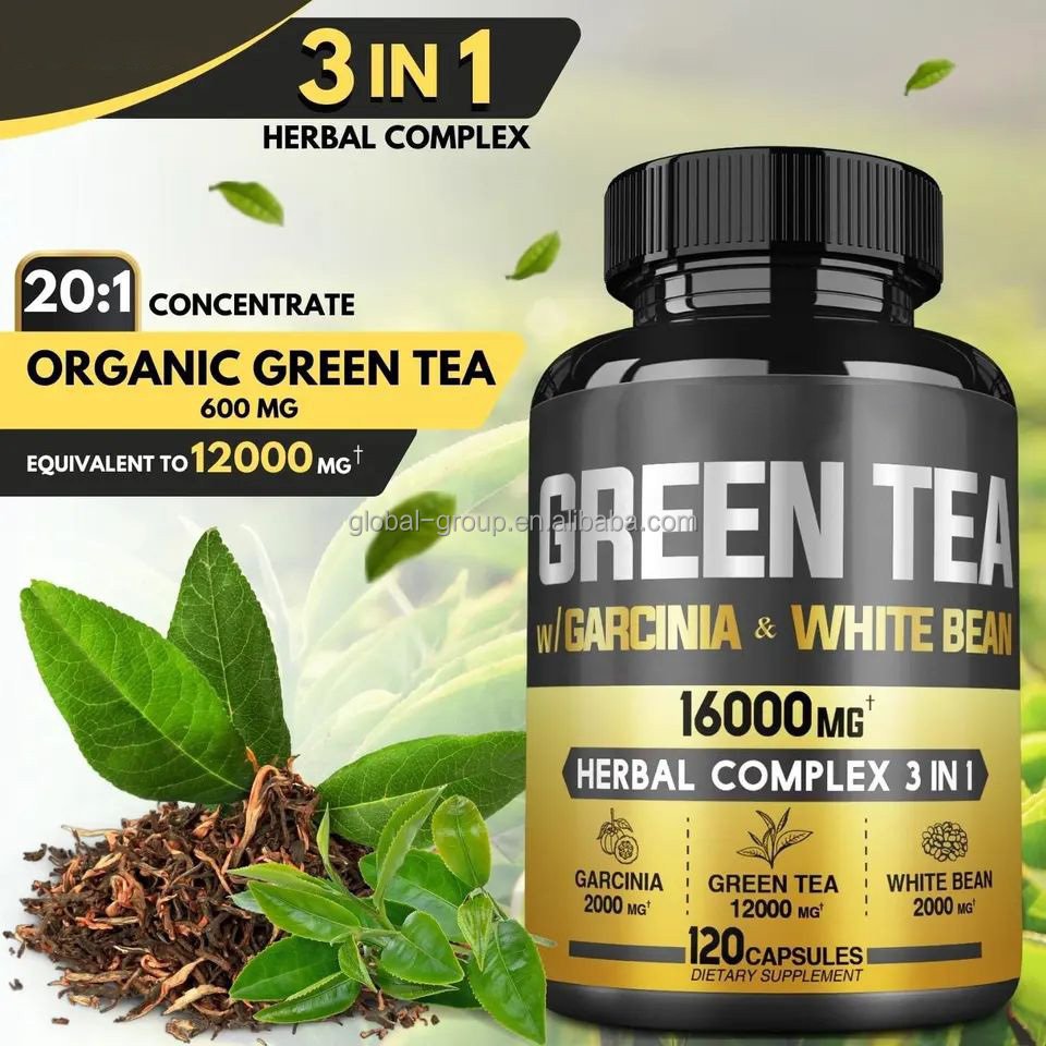 Private label herbal complex green tea extract with white bean green tea extract capsules
