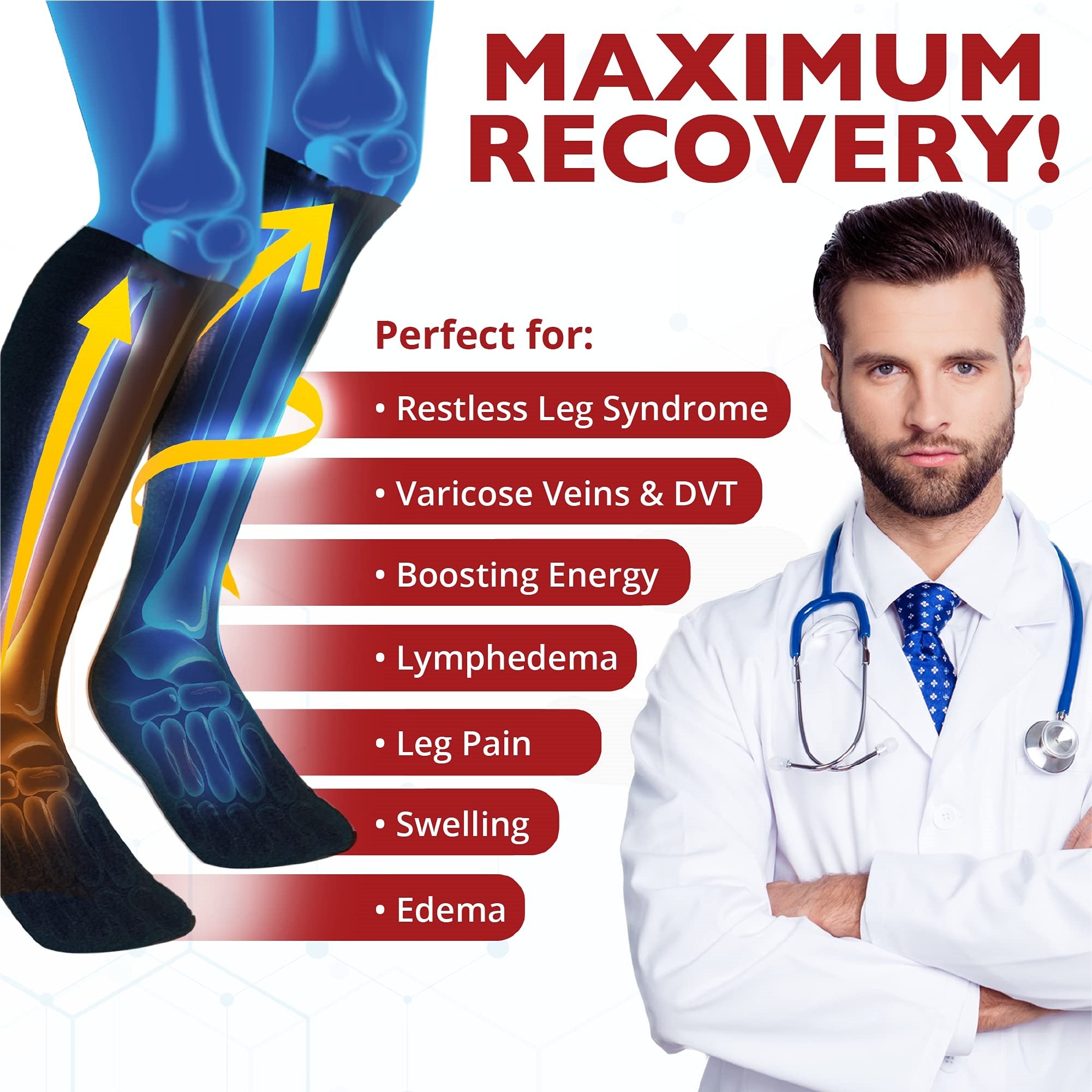 Unisex Copper infused Circulation Compression Sports Custom Logo Socks Woman Nurse Medical Compression Socks