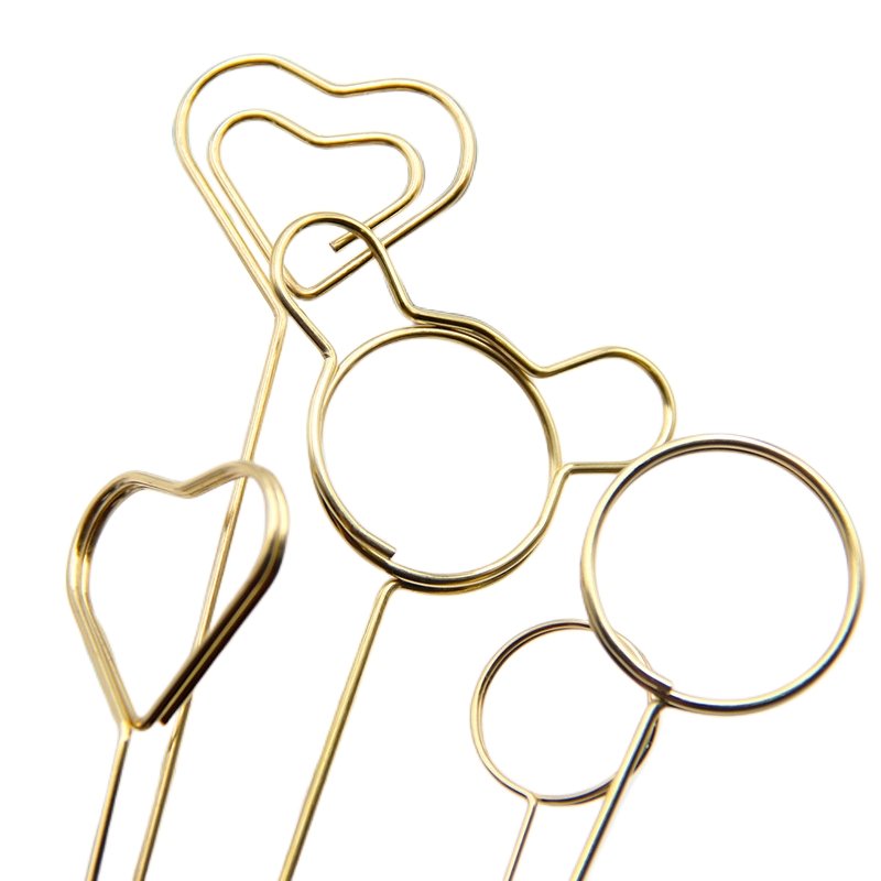 13 Inch Round Heart Shape Metal Wire Floral Card Holder Place Card Holder Clips Bouquet Memo Diy Metal Flowers Card Holder Stick