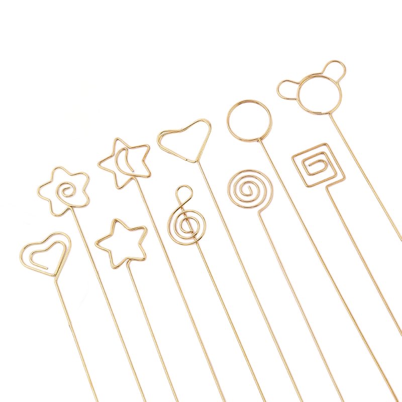 13 Inch Round Heart Shape Metal Wire Floral Card Holder Place Card Holder Clips Bouquet Memo Diy Metal Flowers Card Holder Stick