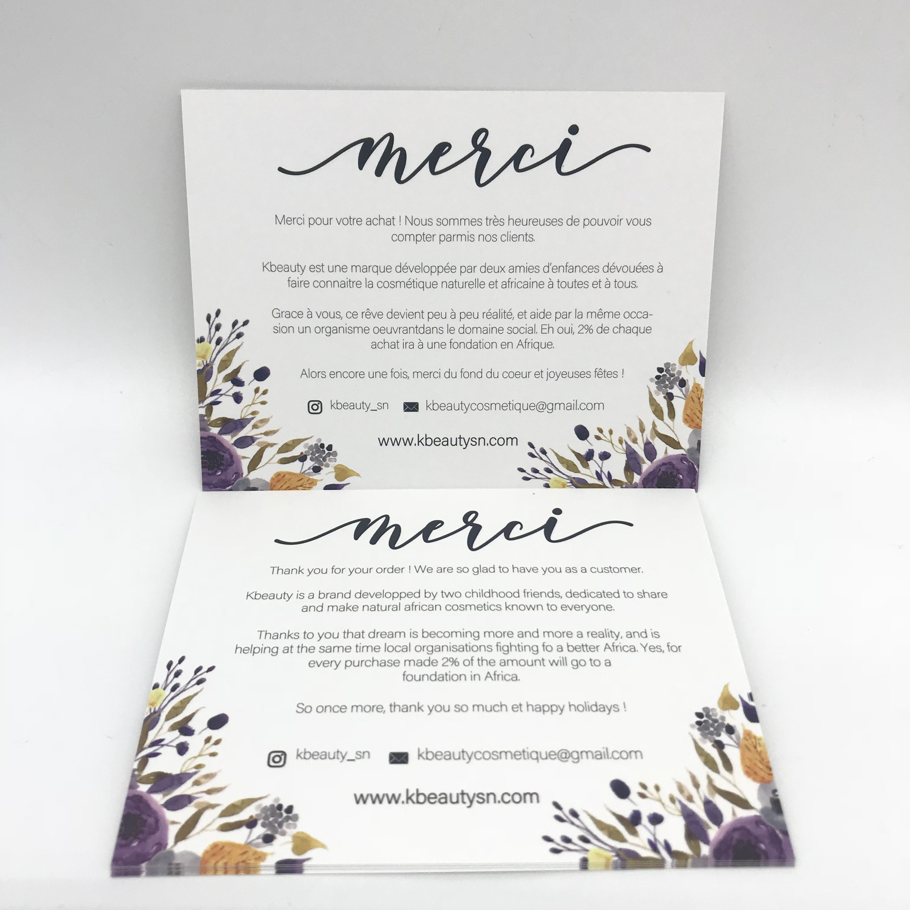 Custom text thank you gift party happy birthday invitation print paper blank greeting card