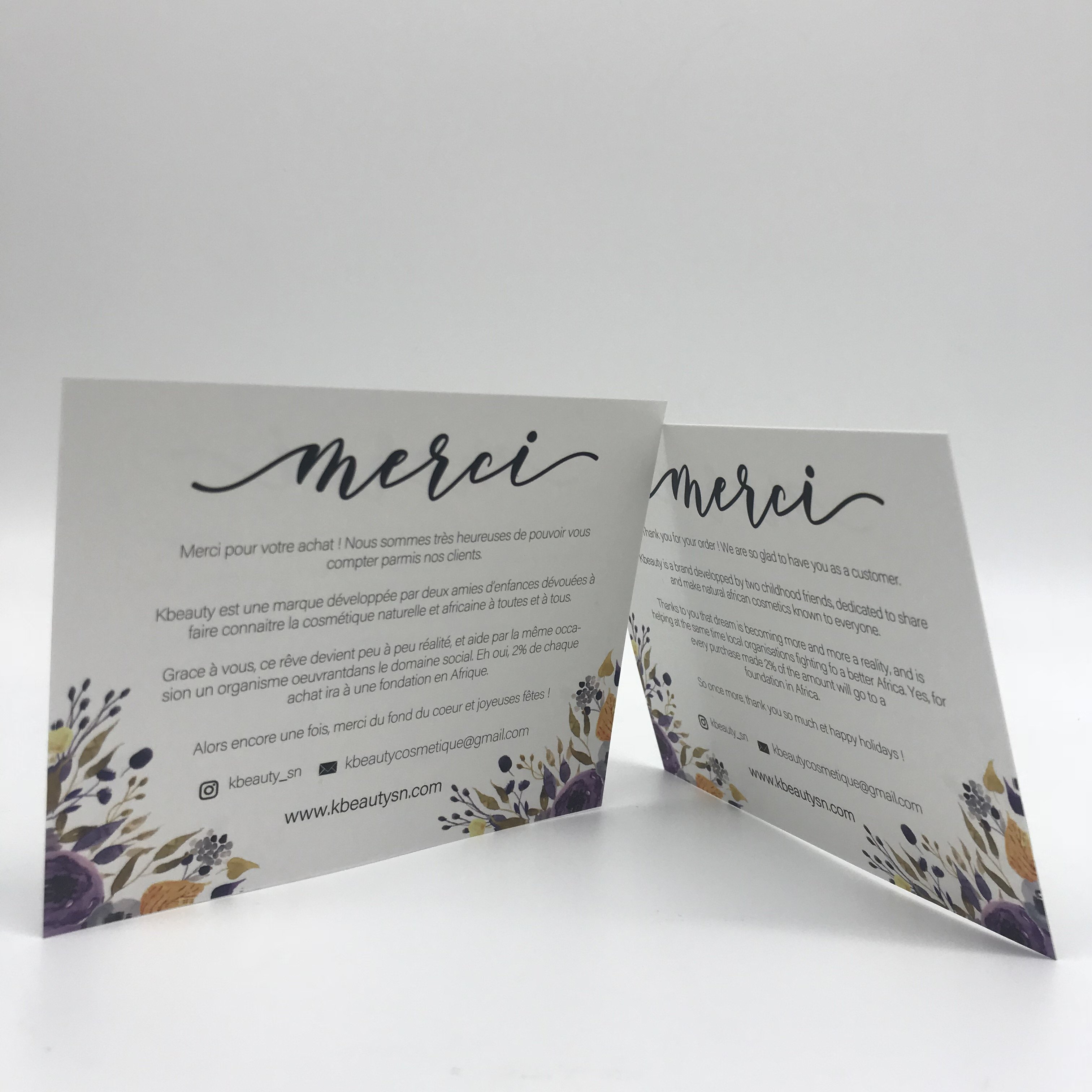 Custom text thank you gift party happy birthday invitation print paper blank greeting card