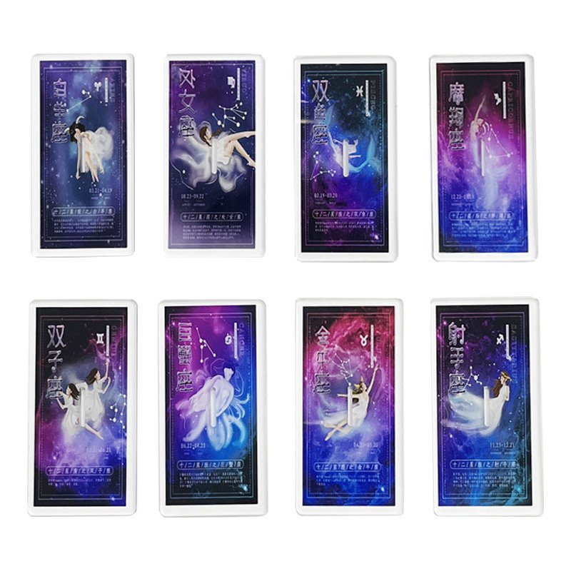 Custom Acrylic Base Block Place Card Slot Stand Constellation Acrylic Sign Holder for Table Display
