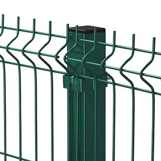 High Quality PVC-Coated 3D Curved Triangle Bend Metal Fence for Anti-Theft Protection