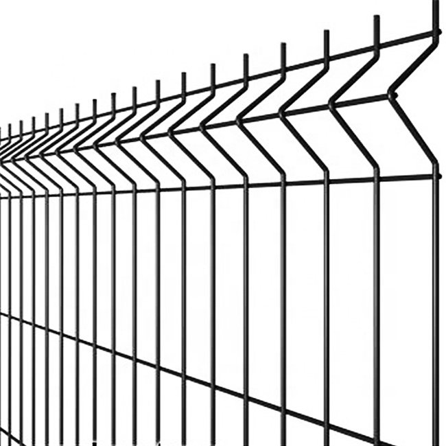 High Quality PVC-Coated 3D Curved Triangle Bend Metal Fence for Anti-Theft Protection