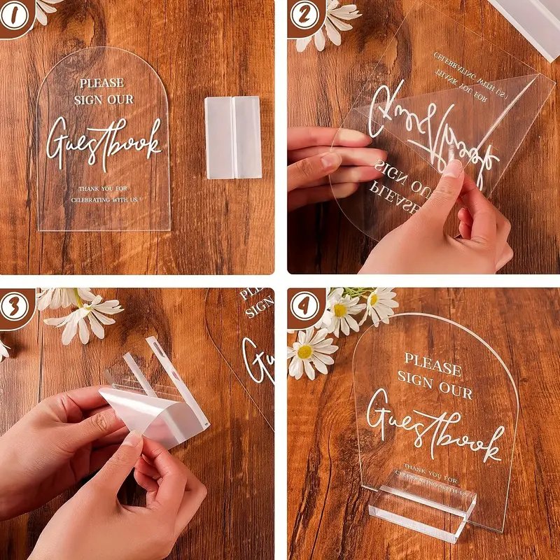 Custom Acrylic Place Card Arch Wedding Sign Standee Acrylic Table Numbers For Wedding