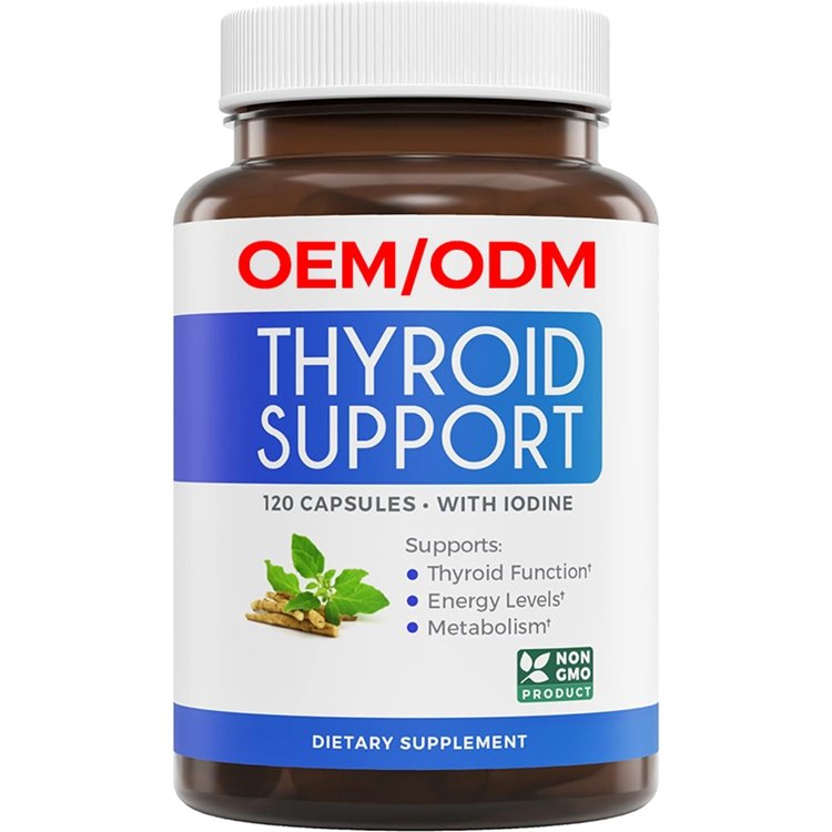 Ashwagandha Root Zinc Selenium Vitamin B12 Complex 120 Capsules Thyroid Health Supplement Support with Iodine