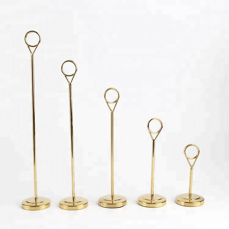 china wholesale metal table recipe menu wedding gold place card holder
