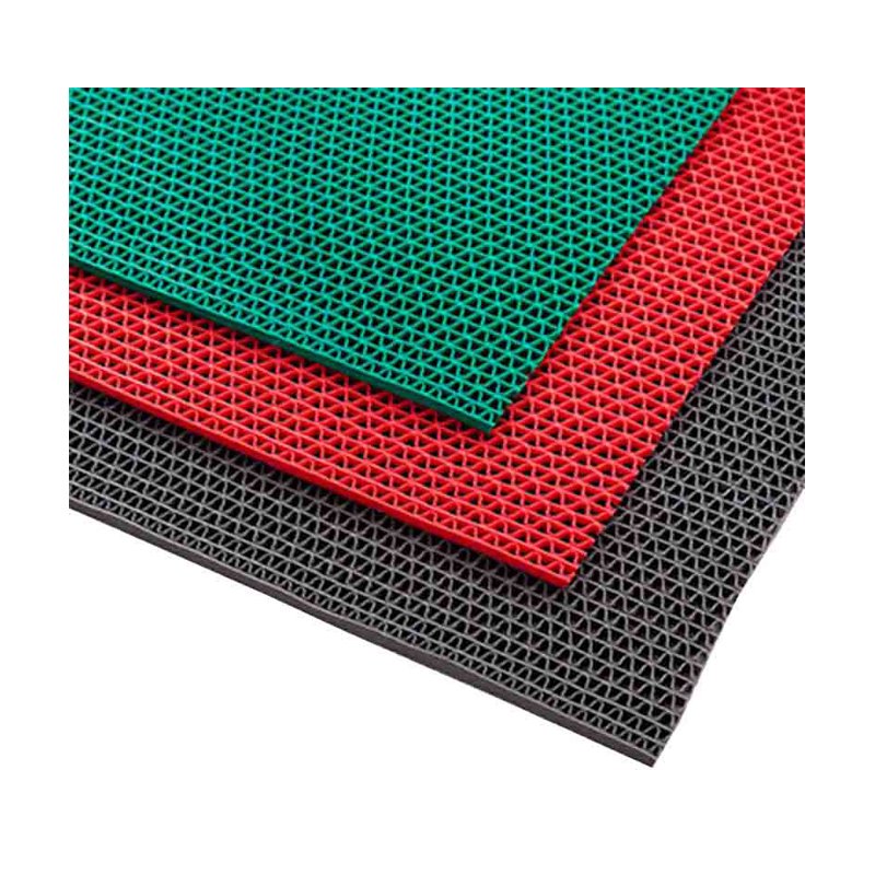 Encryption Hollow Grid Anti-Slip PVC Plastic S Flooring Mat for Swimming Pool and Public Places