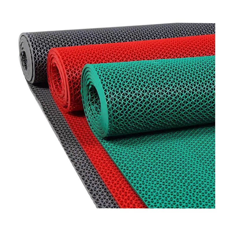 Encryption Hollow Grid Anti-Slip PVC Plastic S Flooring Mat for Swimming Pool and Public Places