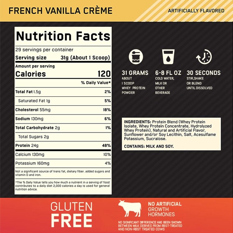 Whey Protein Powder Protein Powder for Muscle Gain Growth Free Non-GMO Gluten Free Vanilla Flavor
