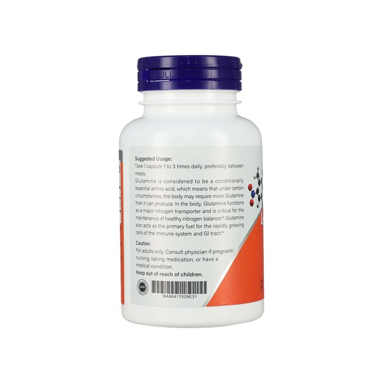 L Glutamine 500 mg Nitrogen Transporter Amino Acid Effective Muscle Supplement 150 Vegan capsules