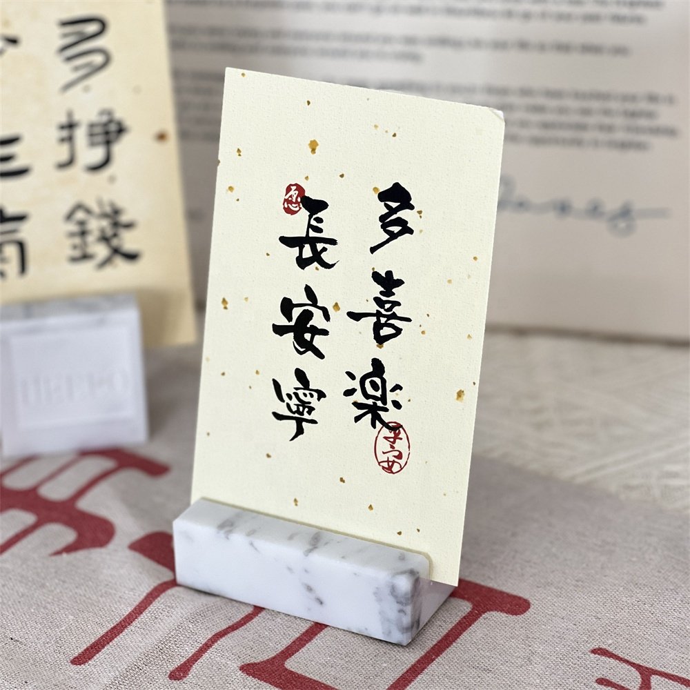 NANWEI Ready Stock Handmade Wedding Table Signs Desktop Memo Holder