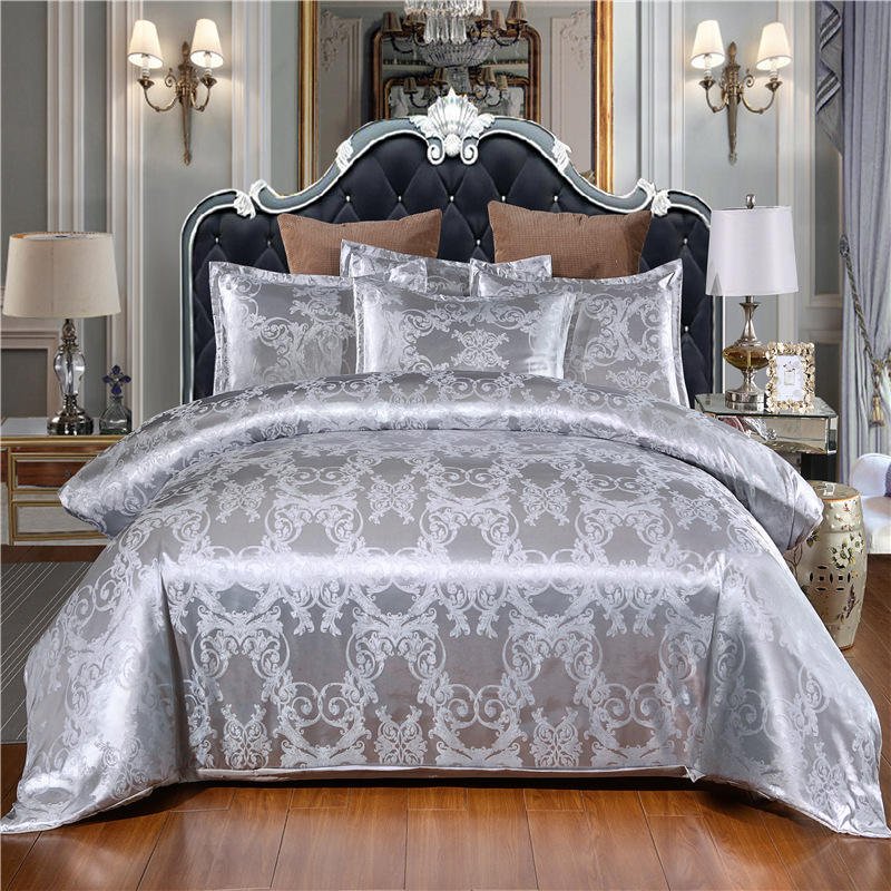 High Quality 3 Pieces Microfiber Cotton Duvet Cover Bed sheets Jacquard Quilt Comforter Sets wedding Bedding Luxury cover