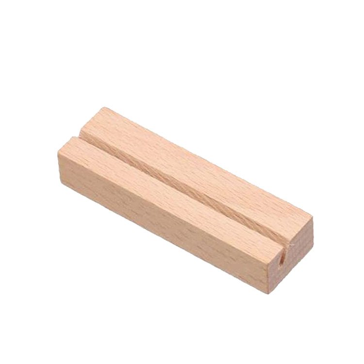 Wholesale Custom Logo Wooden Card Holder Stand Business Card Holder Wood for Front Desk Displays