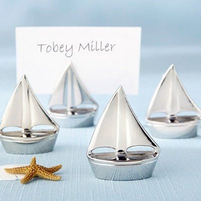 Best selling shining sails silver place card holder table wedding decoration