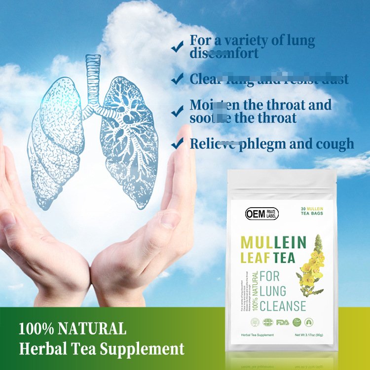 OEM Private Label Natural Healthy Herbal Tea Mullein Leaf Tea Bags For Lungs