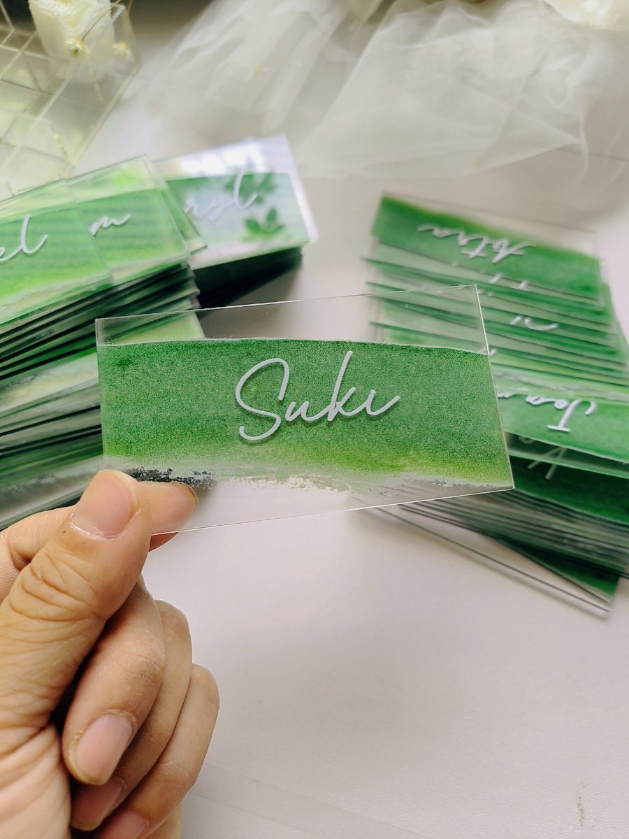Customized Party Place Cards Acrylic Base Sign Holder Stand for Acrylic Place Card Wedding Table Number Signs