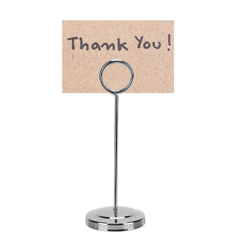 Restaurant Hotel Milti-size Stainless Steel Table Decor Table Menu Card Stand Gold Wedding Table Number Place Card Holder