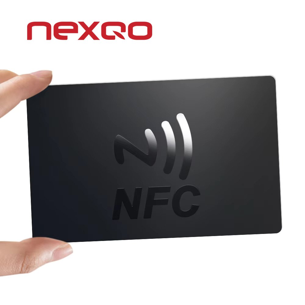Custom Personalized UV Printed Blank Cardboard NFC Business Cards Black Matte Finishing PVC Ntag213 215 216 RFID Card