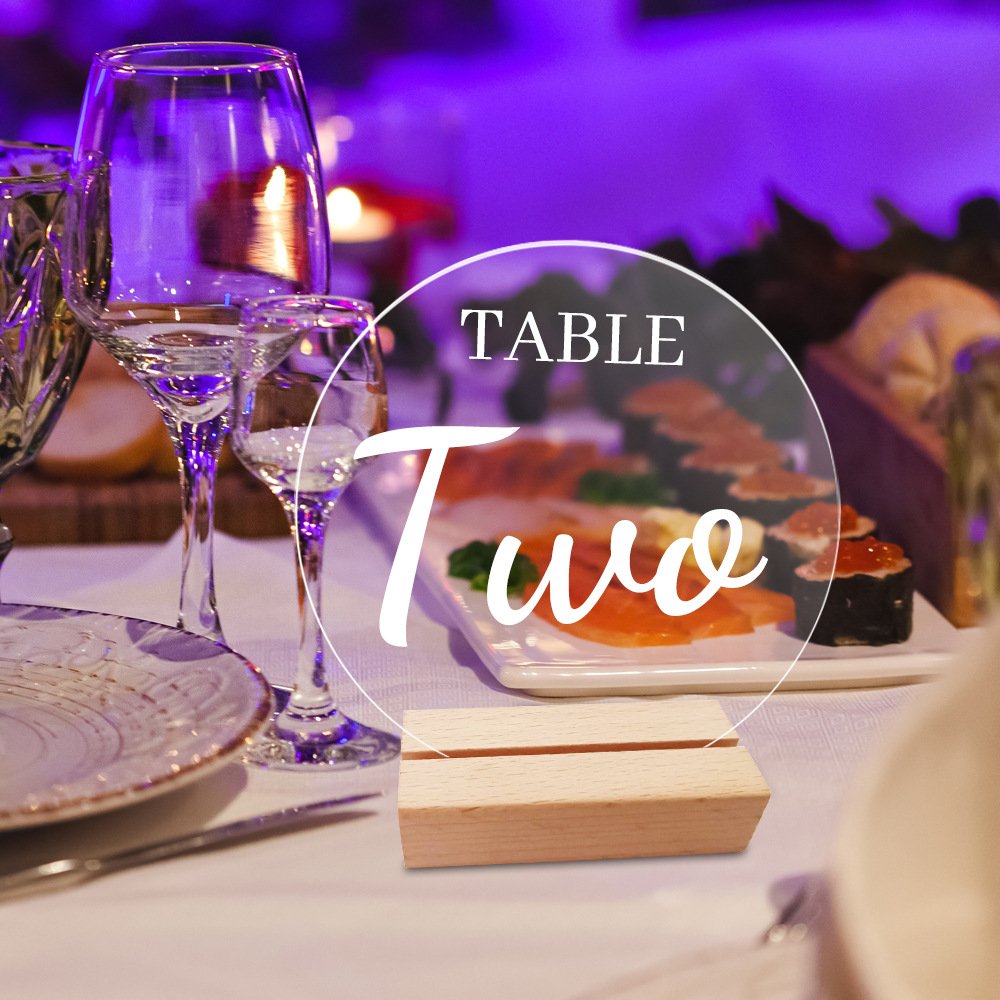 Festival And Restaurant Table Numbers Acrylic Wedding Table Number Party Place Cards Holder