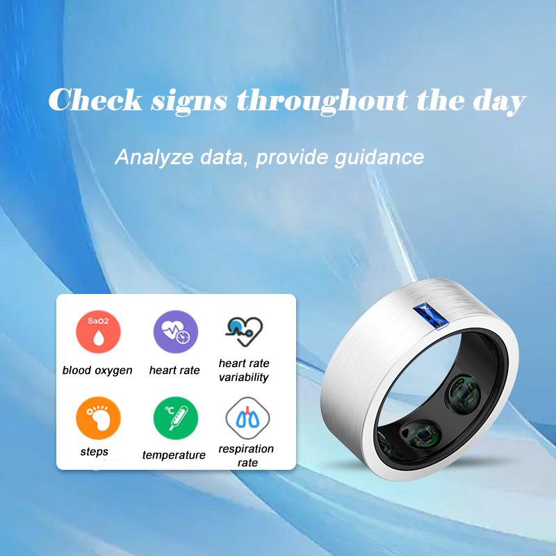 Heart Rate Smart Ring Id Card SpO2 sensing Waterproof Magic Smart Wear Finger Digital Ring For Android Windows Mobile