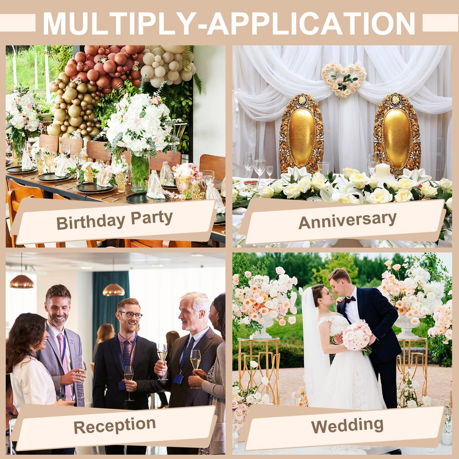 Factory wholesale 30 Pieces Stainless Steel Party Table Numbers Place Cards and Table Numbers for Weddings Receptions Party