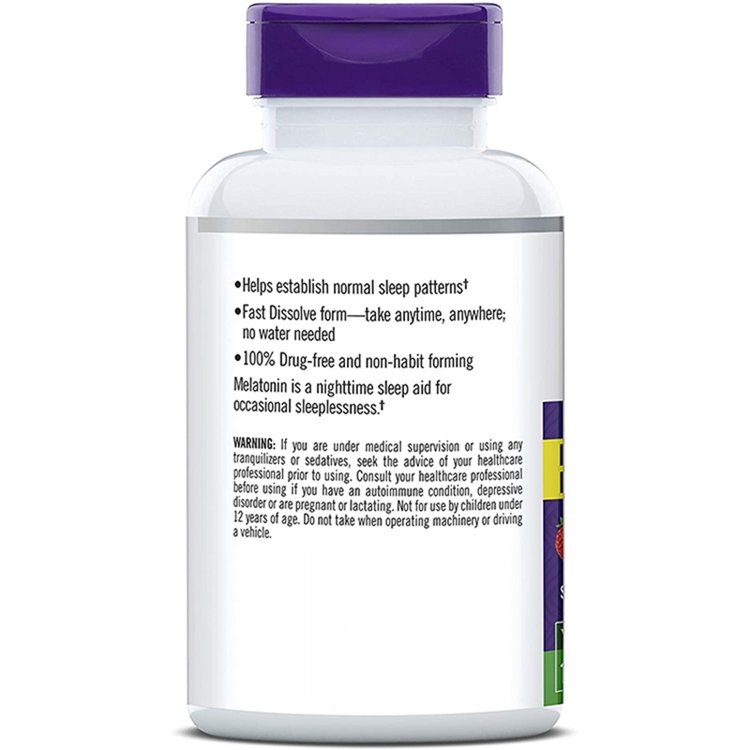 120 Tablets 100% Drug-Free Vegetarian Dietary Supplement Fast Melatonin Sleep Dissolve Stay Asleep Longer