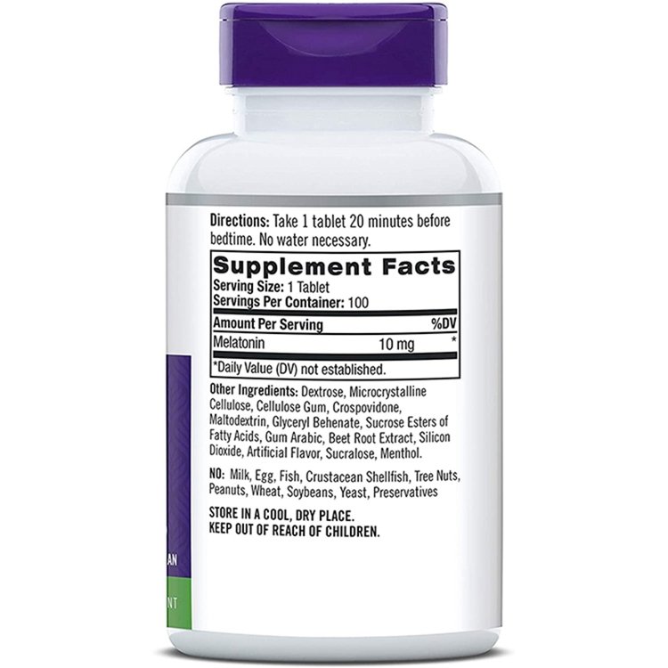 120 Tablets 100% Drug-Free Vegetarian Dietary Supplement Fast Melatonin Sleep Dissolve Stay Asleep Longer