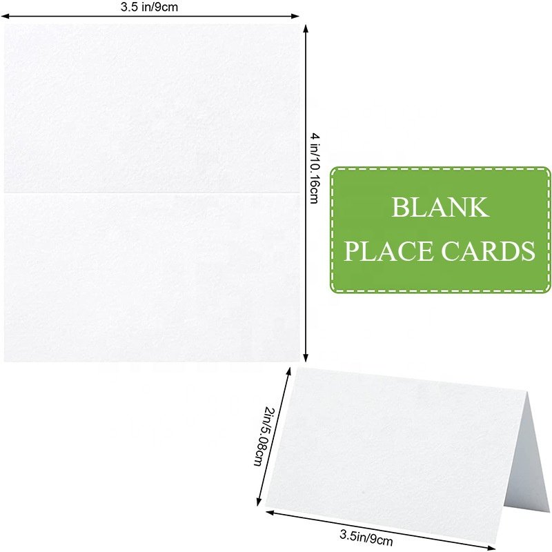 Custom blank plain diy happy birthday greeting cards handmade thank you card cardboard table desk tent blank place card