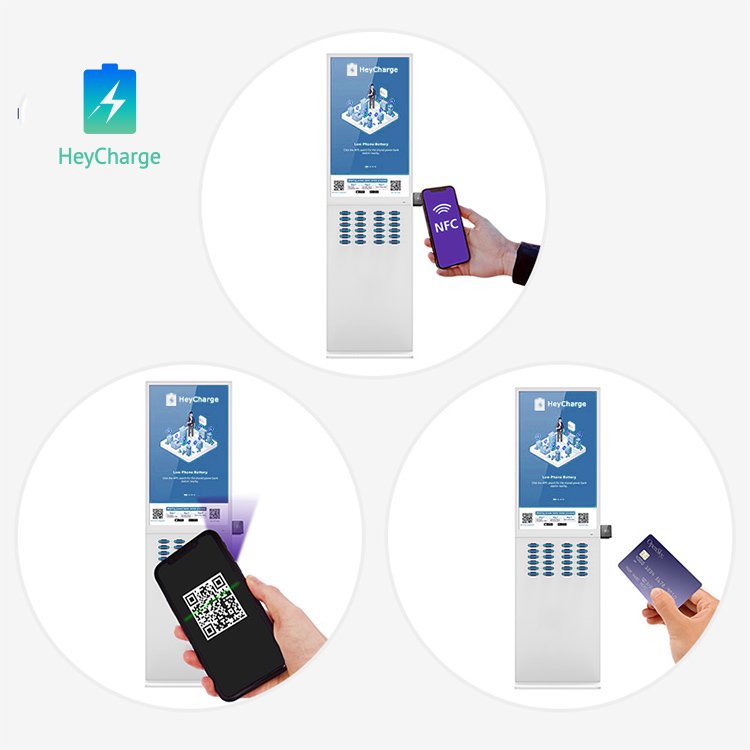 heycharge 48 Slots charging Locker smart vending machine Cellphone Charging vending machine with Electric Secure shared lockers