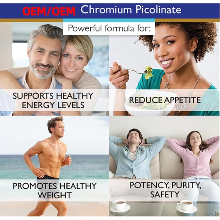 120 Vegetable Capsules 100% Natural 500mcg Chromium Picolinate
