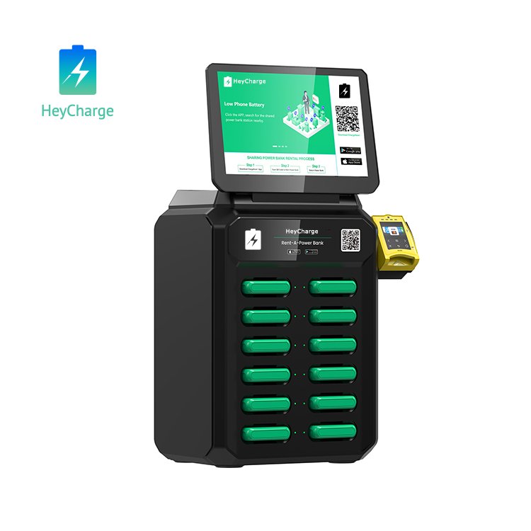 2024 new products 12 slots power bank sharing power bank rental station vending machine with Pos Machine