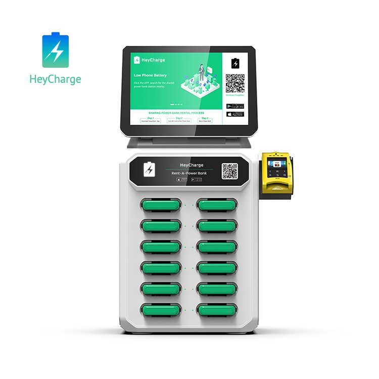 2024 new products 12 slots power bank sharing power bank rental station vending machine with Pos Machine
