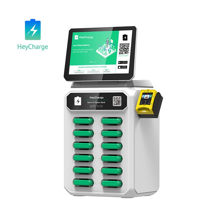2024 new products 12 slots power bank sharing power bank rental station vending machine with Pos Machine